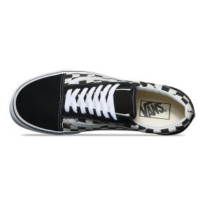 Vans Bayan Spor Ayakkabı Primary Check Old Skool Siyah/Beyaz | 41826-802